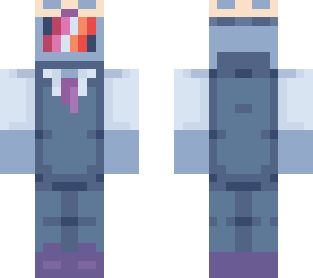 tv head in suit vest (w/ ******* flag screen)