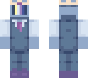 tv head in suit vest (w/ non-binary flag screen)