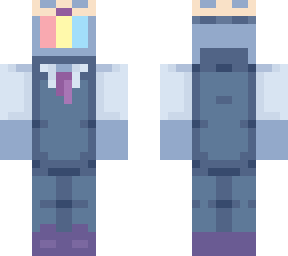 tv head in suit vest (w/ pan flag screen)