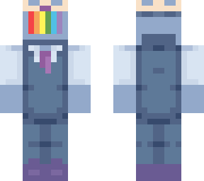 tv head in suit vest (w/ pride flag screen)