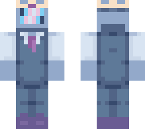 tv head in suit vest (w/ trans flag screen)