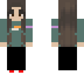 girl with brown hair and cancer ribbon