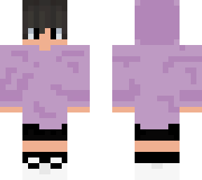 light purple hoodie - short shorts - my look-a-like!