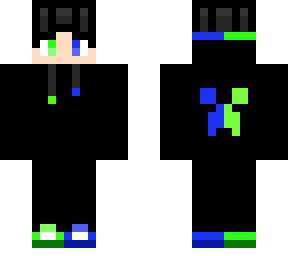 lime and blue gamer boy - cool effect