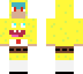 man in sponge bob suite