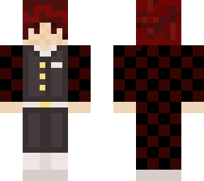 me as a demon slayer with a red and black haori