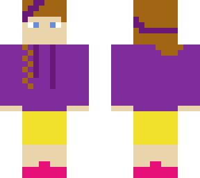 purple hoodie girl