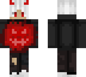 red neon pumpkin boy