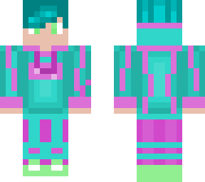 teal, turquoise, orchid, and light green skin