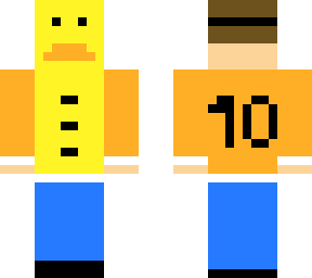 athlete in duck costume