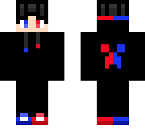 blue and red gamer boy - cool effect