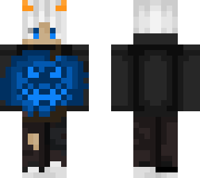 blue neon pumpkin boy