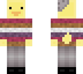 duck in a sweater with a beanie