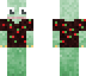 frog with strawberry shirt