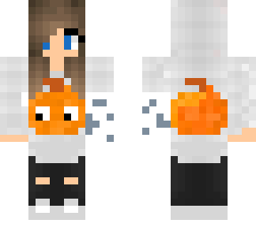girl with pumpkin hoodie and a wrist cast