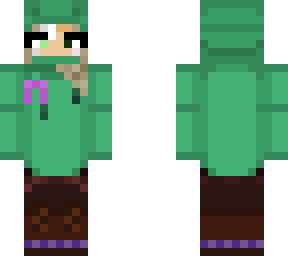 my oc in a frog hoodie