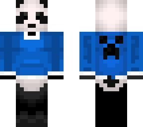 panda in a blue sweater!