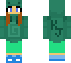 random girl in a karl jacobs frog hoodie