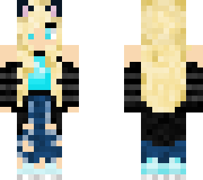 revamped blond girl w ripped jeans