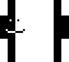 black and white split smile