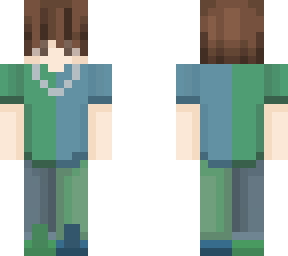 blue and green boy