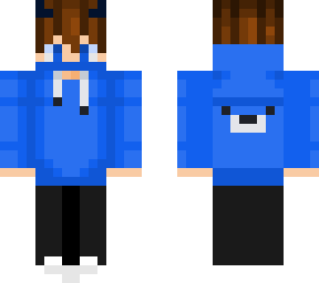 blue hoodie man