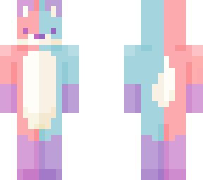 cotton candy fox with purple accents