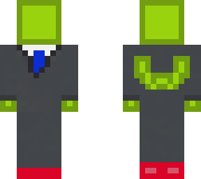 green guy in suit