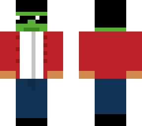 green man with red coat