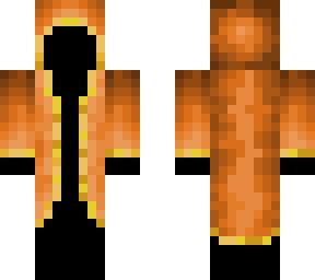 mysterious orange cloaked figure
