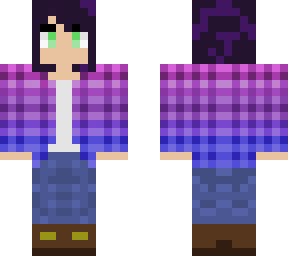 purple/ blue ombre plaid