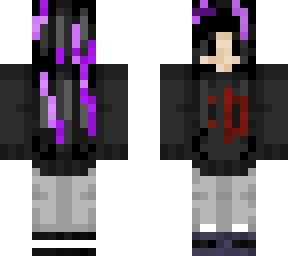 purple dyed hair girl smiling sweatshirt :d