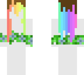 rainbow hair base with flowers