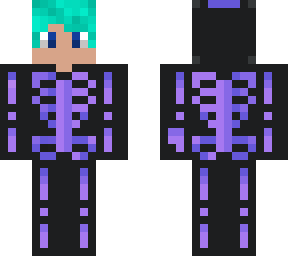 a purple skeleton