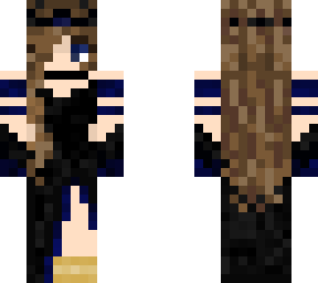 blue and black dress