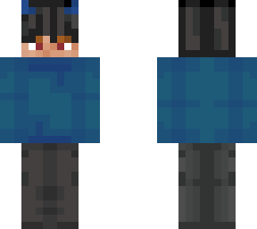 great blue sweater