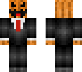 pumpkin man in a suit