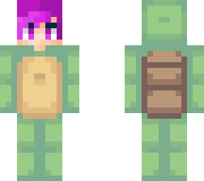 purple hair turtle