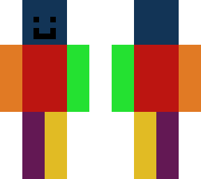 rainbow minecraft dude