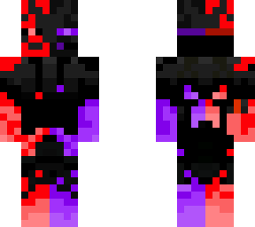 red and purple fire enderman