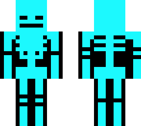 spooky scary neon skeleton