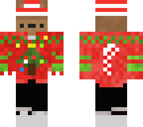 tommyg1234's red christmas hoodie skin with tree pog