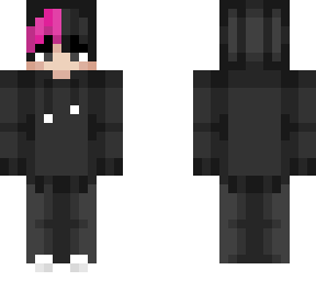 (reupload) boy with black and purple hair