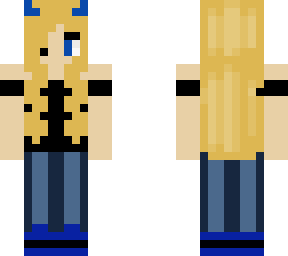 black and blue demon girl
