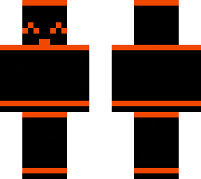 black/orange neon smile guy