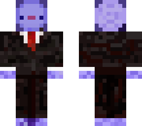 blue axolotl in a suit