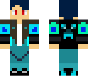 blue gaming creeper boy