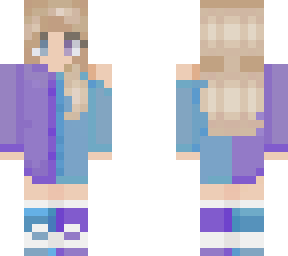 blue purple girl