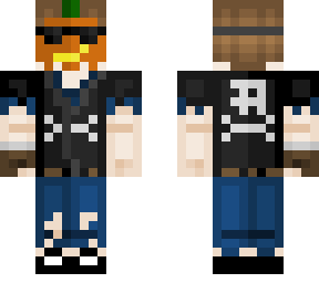 coolblockhead w/ pumpkin mask - skintober 22