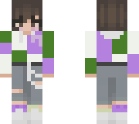 green and purple colour block hoodie